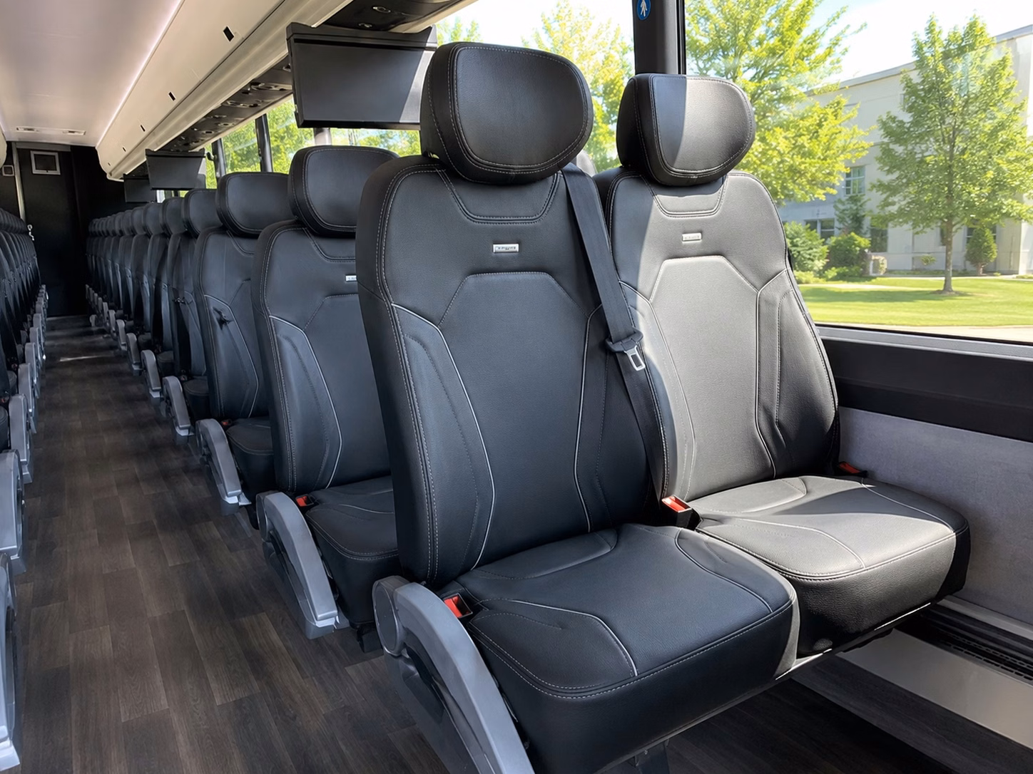 56 passenger charter bus interior