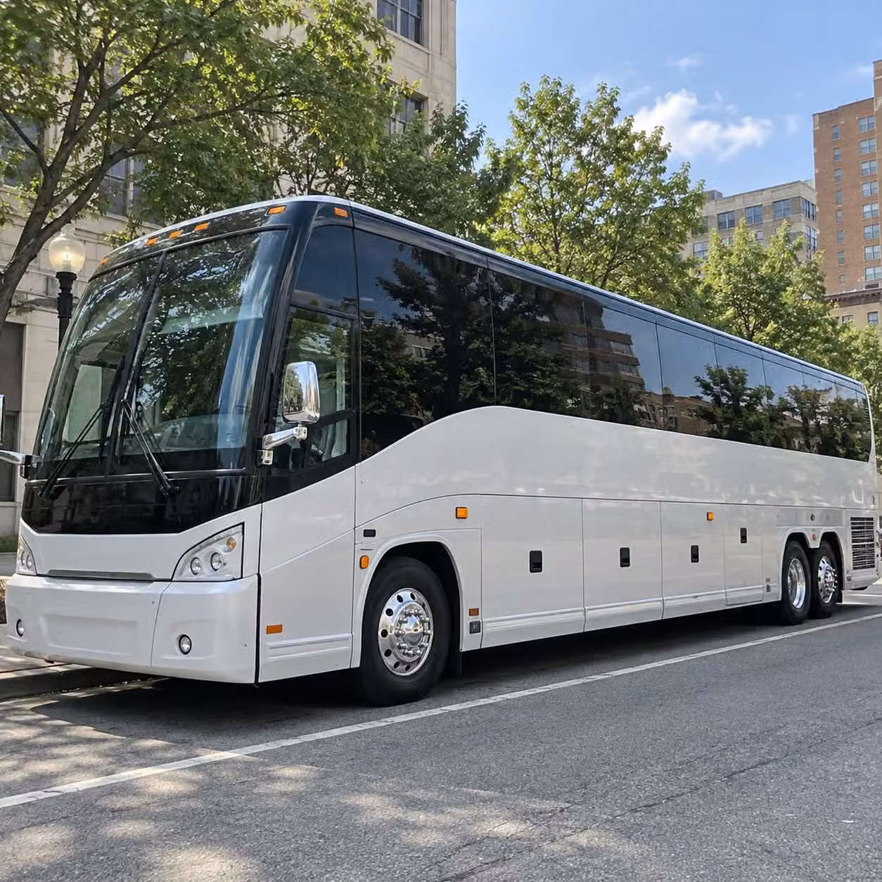compare charter bus options for large edison prom groups heading out together